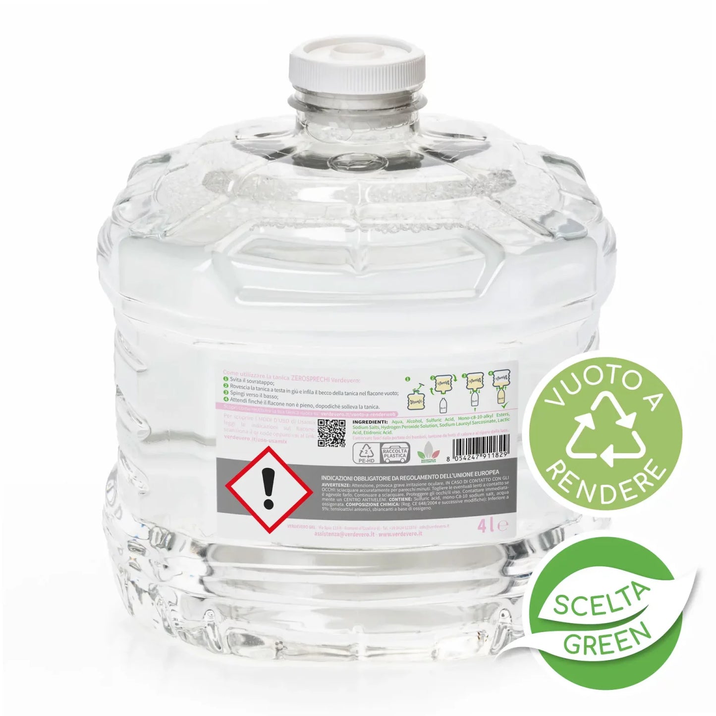 Detergente ecologico alla spina all’ossigeno attivo – USAMIX 4LT