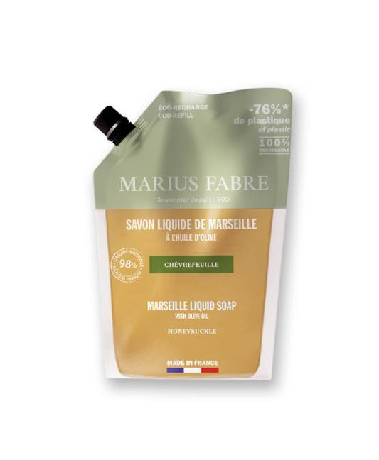 Sapone liquido di Marsiglia, caprifoglio, eco ricarica  da 1L