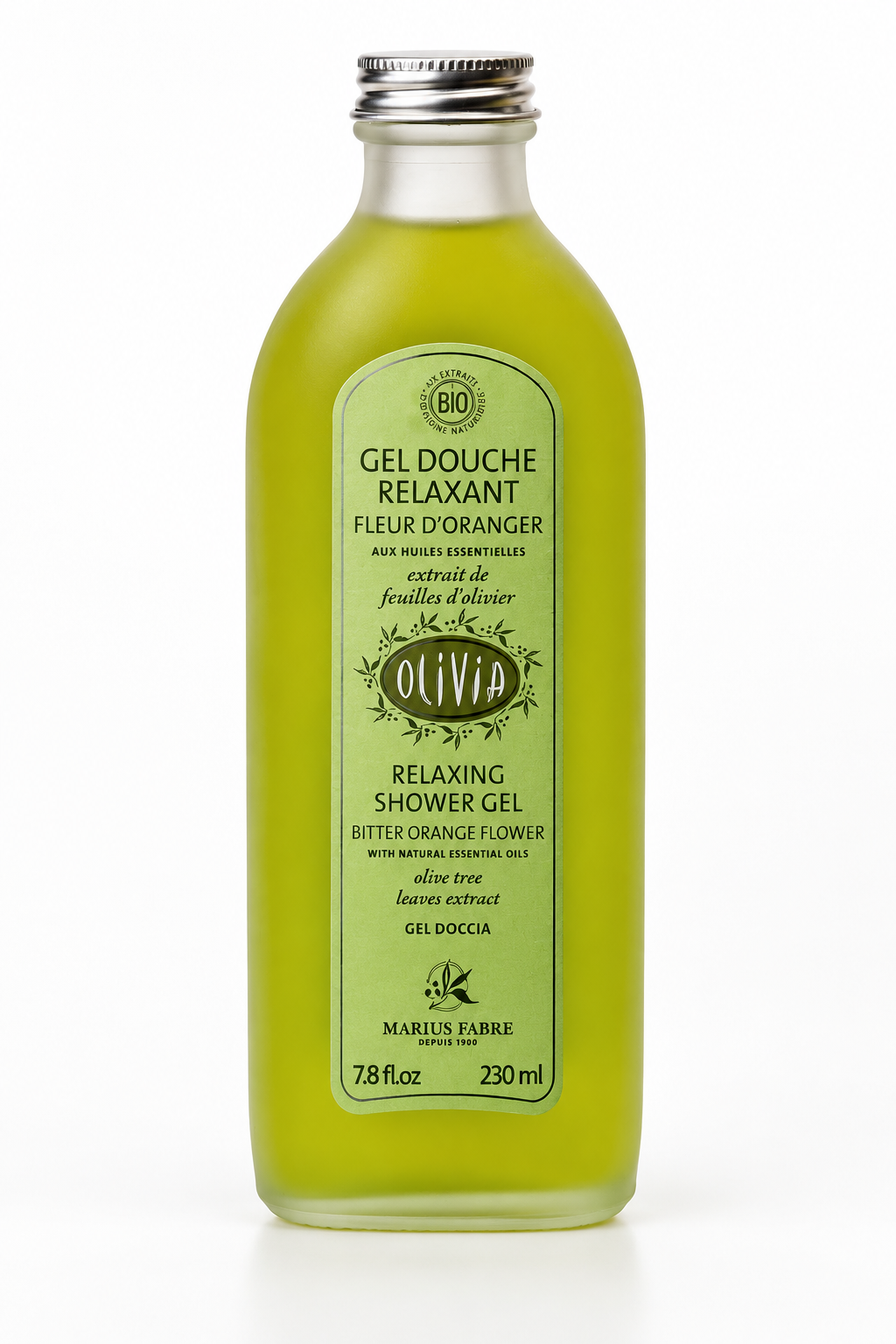 Gel doccia "rilassante" con fiori d'arancio certificato biologico 230 ml