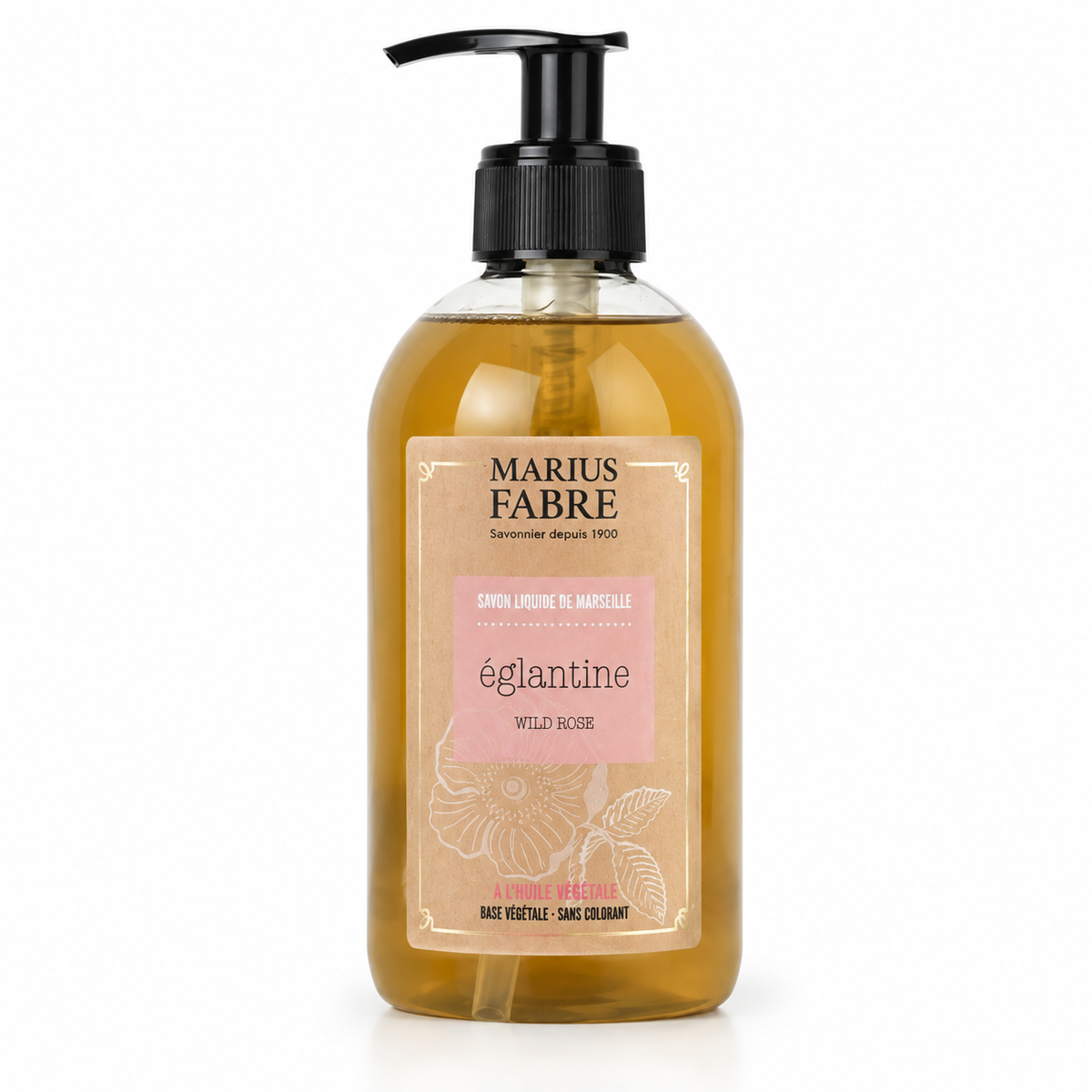 Sapone liquido di Marsiglia profumato con Eglantina 400ml
